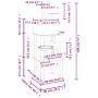 Rascador para gatos con postes de sisal gris oscuro 180 cm de vidaXL, Mobiliario para gatos - Ref: Foro24-172033, Precio: 94,...