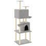 Rascador para gatos con postes de sisal gris claro 180 cm de vidaXL, Mobiliario para gatos - Ref: Foro24-172032, Precio: 84,9...