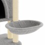 Rascador para gatos con postes de sisal gris claro 180 cm de vidaXL, Mobiliario para gatos - Ref: Foro24-172032, Precio: 84,9...