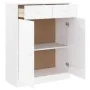 Mueble zapatero ALTA madera maciza de pino blanco 77x35x96 cm de vidaXL, Zapateros y organizadores de calzado - Ref: Foro24-3...