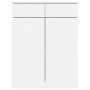 Mueble zapatero ALTA madera maciza de pino blanco 77x35x96 cm de vidaXL, Zapateros y organizadores de calzado - Ref: Foro24-3...