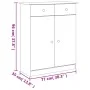 Mueble zapatero ALTA madera maciza de pino blanco 77x35x96 cm de vidaXL, Zapateros y organizadores de calzado - Ref: Foro24-3...