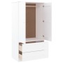 Armario ALTA madera maciza de pino blanco 90x55x170 cm de vidaXL, Armarios roperos - Ref: Foro24-353930, Precio: 326,68 €, De...