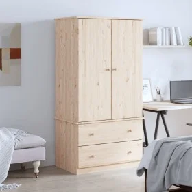 Armario ALTA madera maciza pino 90x55x170 cm de vidaXL, Armarios roperos - Ref: Foro24-353929, Precio: 360,85 €, Descuento: %