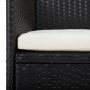 Juego de comedor de jardín 7 piezas con cojines negro en Conjuntos de jardín | Comprar online en Foru.es
