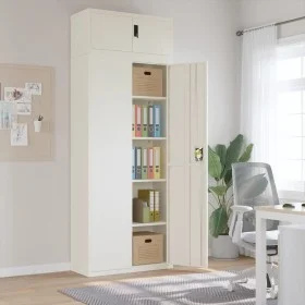 Armario archivador de acero blanco 90x40x240 cm de vidaXL, Taquillas y armarios de almacenamiento - Ref: Foro24-3188315, Prec...