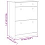 Mueble zapatero ALTA madera maciza de pino 77x35x96 cm de vidaXL, Zapateros y organizadores de calzado - Ref: Foro24-353923, ...