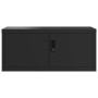 Armario archivador de acero negro 90x40x130 cm de vidaXL, Taquillas y armarios de almacenamiento - Ref: Foro24-3188323, Preci...