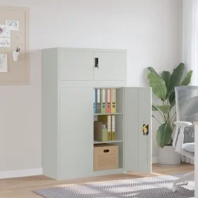 Aktenschrank aus hellgrauem Stahl 90x40x145 cm von vidaXL, Schließfächer und Lagerschränke - Ref: Foro24-3188318, Preis: 347,...