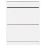 Mueble zapatero ALTA madera maciza de pino blanco 77x35x96 cm de vidaXL, Zapateros y organizadores de calzado - Ref: Foro24-3...