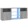 Mueble de TV con luces LED gris Sonoma 120x30x50 cm de vidaXL, Muebles TV - Ref: Foro24-815715, Precio: 101,08 €, Descuento: %