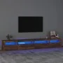 Mueble de TV con luces LED roble ahumado 270x35x40 cm de vidaXL, Muebles TV - Ref: Foro24-3152751, Precio: 183,00 €, Descuent...