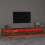 Mueble de TV con luces LED roble ahumado 270x35x40 cm de vidaXL, Muebles TV - Ref: Foro24-3152751, Precio: 183,00 €, Descuent...