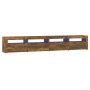 Mueble de TV con luces LED color roble ahumado 240x35x40 cm de vidaXL, Muebles TV - Ref: Foro24-3152767, Precio: 160,69 €, De...