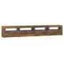 Mueble de TV con luces LED color roble ahumado 240x35x40 cm de vidaXL, Muebles TV - Ref: Foro24-3152767, Precio: 155,06 €, De...
