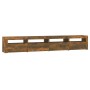 Mueble de TV con luces LED color roble ahumado 240x35x40 cm de vidaXL, Muebles TV - Ref: Foro24-3152767, Precio: 160,69 €, De...