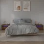 Mesitas de noche con LED 2 uds color roble ahumado de vidaXL, Mesitas de noche - Ref: Foro24-3144972, Precio: 94,48 €, Descue...