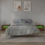 Mesitas de noche con LED 2 uds color roble ahumado de vidaXL, Mesitas de noche - Ref: Foro24-3144972, Precio: 94,48 €, Descue...