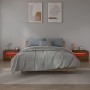 Mesitas de noche con LED 2 uds color roble ahumado de vidaXL, Mesitas de noche - Ref: Foro24-3144972, Precio: 96,22 €, Descue...
