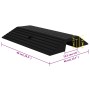Rampa de umbral puente goma 49x40x8 cm de vidaXL, Señales de carretera y tráfico - Ref: Foro24-150976, Precio: 60,34 €, Descu...