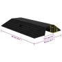Rampa de umbral puente goma 49x40x8 cm de vidaXL, Señales de carretera y tráfico - Ref: Foro24-150976, Precio: 55,71 €, Descu...