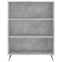 Aparador alto madera contrachapada gris hormigón 69,5x34x180 cm de vidaXL, Aparadores - Ref: Foro24-3196047, Precio: 130,76 €...