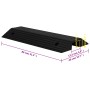 Rampa de umbral puente goma 80x40x8 cm de vidaXL, Señales de carretera y tráfico - Ref: Foro24-150978, Precio: 91,67 €, Descu...