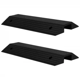 Brückenschwellenrampe 2 Stück Gummi 80x40x8 cm von vidaXL, Straßen- und Verkehrszeichen - Ref: Foro24-150979, Preis: 158,23 €...