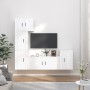Set de muebles de TV 5 pzas madera contrachapada blanco brillo de vidaXL, Muebles TV - Ref: Foro24-3188632, Precio: 231,47 €,...