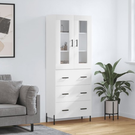 Aparador alto madera contrachapada blanco 69,5x34x180 cm de vidaXL, Aparadores - Ref: Foro24-3198409, Precio: 206,47 €, Descu...