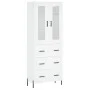 Tall white plywood sideboard 69.5x34x180 cm by vidaXL, Sideboards - Ref: Foro24-3198409, Price: 203,93 €, Discount: %