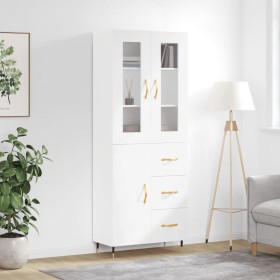 Aparador alto madera contrachapada blanco 69,5x34x180 cm de vidaXL, Aparadores - Ref: Foro24-3198449, Precio: 178,17 €, Descu...