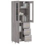 Aparador alto madera contrachapada gris sonoma 69,5x34x180 cm de vidaXL, Aparadores - Ref: Foro24-3198455, Precio: 171,06 €, ...