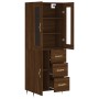 Aparador alto madera contrachapada marrón roble 69,5x34x180 cm de vidaXL, Aparadores - Ref: Foro24-3198456, Precio: 171,20 €,...