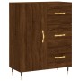 Aparador alto madera contrachapada marrón roble 69,5x34x180 cm de vidaXL, Aparadores - Ref: Foro24-3198456, Precio: 171,20 €,...