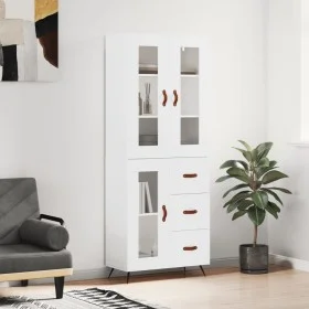 Aparador alto madera contrachapada blanco 69,5x34x180 cm de vidaXL, Aparadores - Ref: Foro24-3198569, Precio: 172,67 €, Descu...
