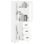 Aparador alto madera contrachapada blanco 69,5x34x180 cm de vidaXL, Aparadores - Ref: Foro24-3198569, Precio: 174,99 €, Descu...