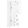 Aparador alto madera contrachapada blanco 69,5x34x180 cm de vidaXL, Aparadores - Ref: Foro24-3198569, Precio: 174,99 €, Descu...