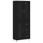 Aparador alto madera contrachapada negro 69,5x34x180 cm de vidaXL, Aparadores - Ref: Foro24-3198570, Precio: 177,27 €, Descue...
