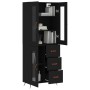 Aparador alto madera contrachapada negro 69,5x34x180 cm de vidaXL, Aparadores - Ref: Foro24-3198570, Precio: 177,27 €, Descue...