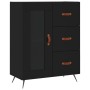 Aparador alto madera contrachapada negro 69,5x34x180 cm de vidaXL, Aparadores - Ref: Foro24-3198570, Precio: 177,27 €, Descue...
