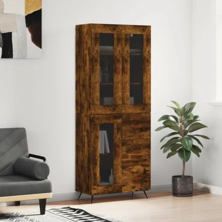 Aparador alto madera contrachapada roble ahumado 69,5x34x180 cm by vidaXL, Sideboards - Ref: Foro24-3198574, Price: 159,57 €,...
