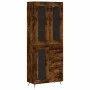 Aparador alto madera contrachapada roble ahumado 69,5x34x180 cm by vidaXL, Sideboards - Ref: Foro24-3198574, Price: 159,57 €,...