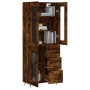 Aparador alto madera contrachapada roble ahumado 69,5x34x180 cm de vidaXL, Aparadores - Ref: Foro24-3198574, Precio: 161,64 €...