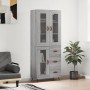Aparador alto madera contrachapada gris sonoma 69,5x34x180 cm de vidaXL, Aparadores - Ref: Foro24-3198575, Precio: 175,34 €, ...