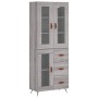 Aparador alto madera contrachapada gris sonoma 69,5x34x180 cm de vidaXL, Aparadores - Ref: Foro24-3198575, Precio: 175,34 €, ...