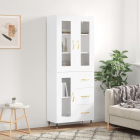 Aparador alto madera contrachapada blanco 69,5x34x180 cm de vidaXL, Aparadores - Ref: Foro24-3198577, Precio: 179,06 €, Descu...