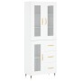 Aparador alto madera contrachapada blanco 69,5x34x180 cm de vidaXL, Aparadores - Ref: Foro24-3198577, Precio: 179,06 €, Descu...