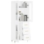 Aparador alto madera contrachapada blanco 69,5x34x180 cm de vidaXL, Aparadores - Ref: Foro24-3198577, Precio: 179,06 €, Descu...