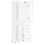 Aparador alto madera contrachapada blanco 69,5x34x180 cm de vidaXL, Aparadores - Ref: Foro24-3198577, Precio: 179,06 €, Descu...